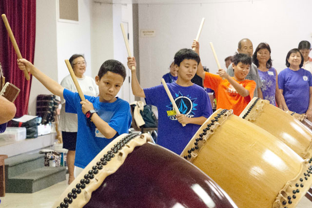 Participants were treated to taiko