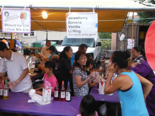 The popular kori booth (shave ice)