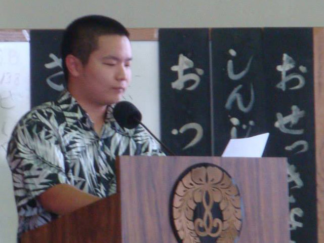 Dustin Iwasaki delivers a youth message