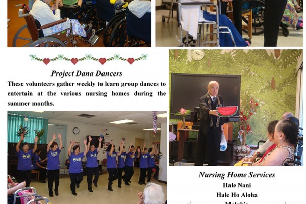 Project Dana nursing home visit photo collage