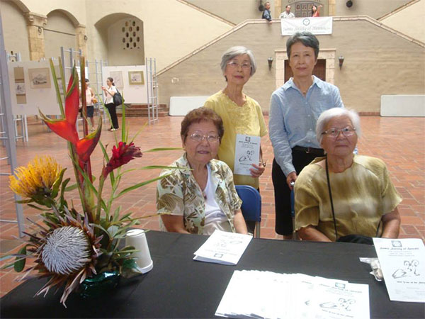 Sumie Class students’ exhibit at Honolulu Hale
