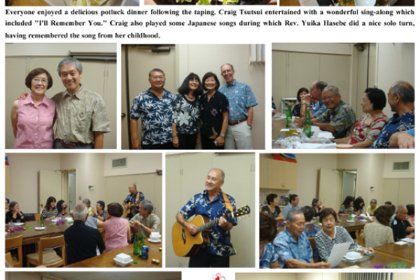 photo collage - party after videotaping of choir for educational video