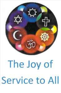 Circular dipiction of various religious symbols.