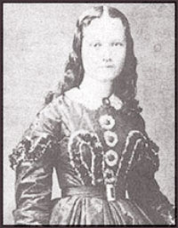 Black and white photo of a young Mary Foster