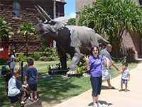 BWA member with triceratops
