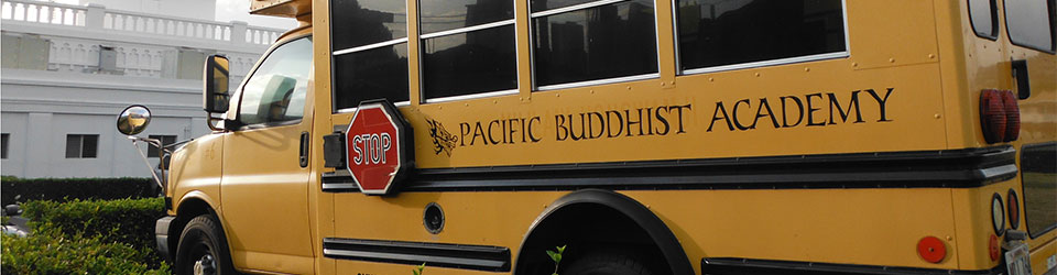 Pacific Buddhist Academy school bus