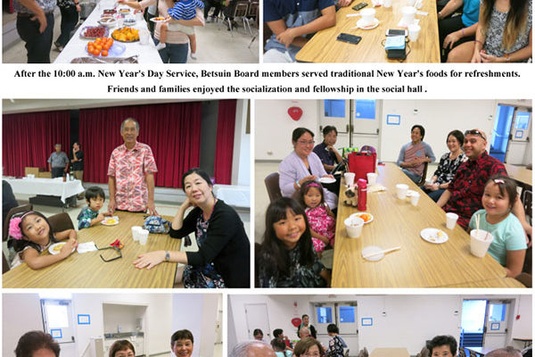 refreshment table and other tables of people enjoying each other's company