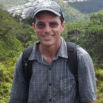 David Atcheson on Kuliouou Ridge with Hawaii Kai in background