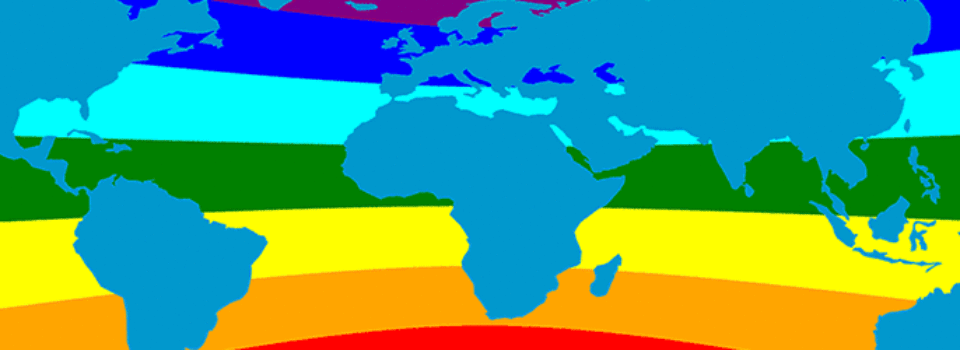 world map overlaid onto a rainbow pattern