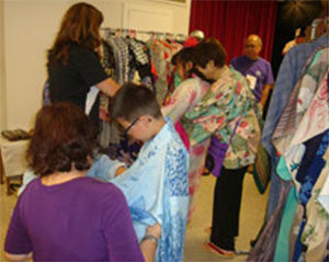 BWA assists Bon Dance attendees with kimono for photo booth