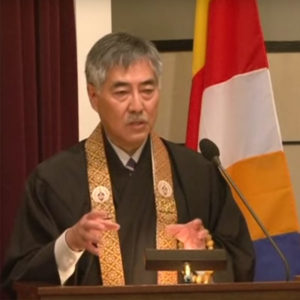 Rev. Ron Kobata (still from a video of a talk to Marin Interfaith Council)
