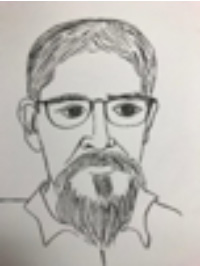 Pablo Tello self-portrait sketch