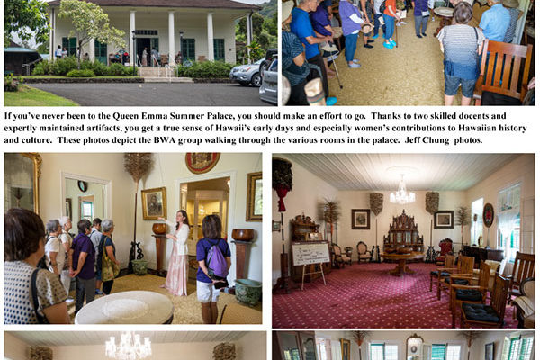 BWA field trip July 20, 2019 - Queen Emma Summer Palace (photo collage)
