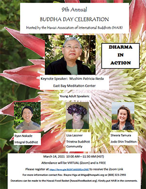 HAIB Buddha Day Celebration - "Dharma in Action" online event poster thumbnail image