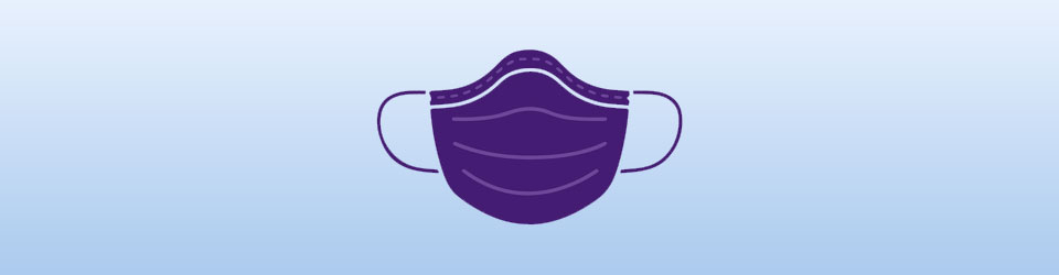 purple facemask on a light blue background (header image)