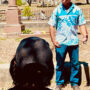 Pete Doktor gestures at the 9/19/24 Bon Service at Mary Foster’s grave in Makiki