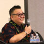 Camaron Miyamoto, Director of the UH Mānoa LGBTQ+ Center, moderated the first panel discussion (Kagirinaki Ai to Jihi, 10/25/24)