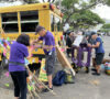 MLK parade 2025 – preparing the crane poles