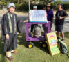 MLK parade 2025 – at the end of the parade with the bell cart