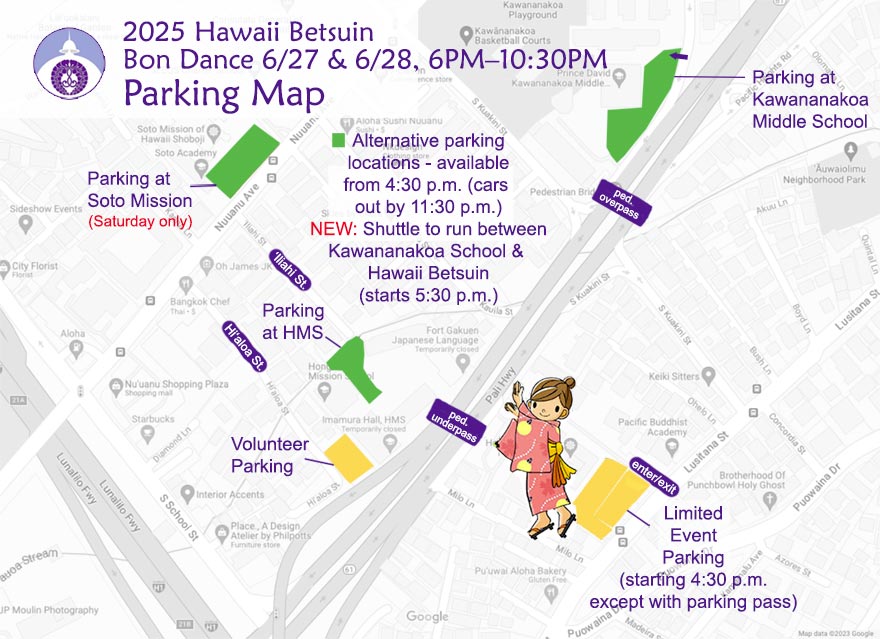 Bon Dance 2025 parking map