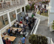 New seating area outside the Annex HallScouts join in for a favorite dance (Bon Dance ’25, Sat.)