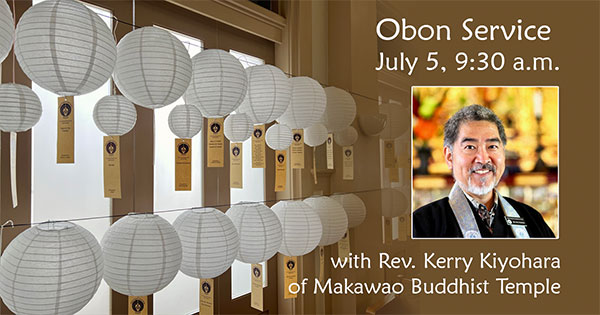 2026 Obon service image with Rev. Kiyohara