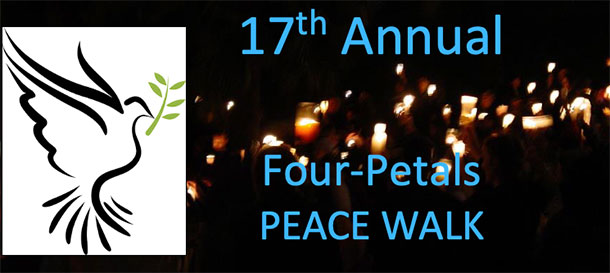 Peace walk 2026 - title graphic from flyer