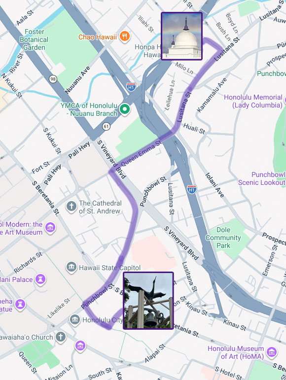 2026 Peace Walk route map graphic
